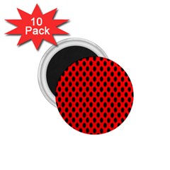 Polka Dot Black Red Hole Backgrounds 1 75  Magnets (10 Pack)  by Mariart