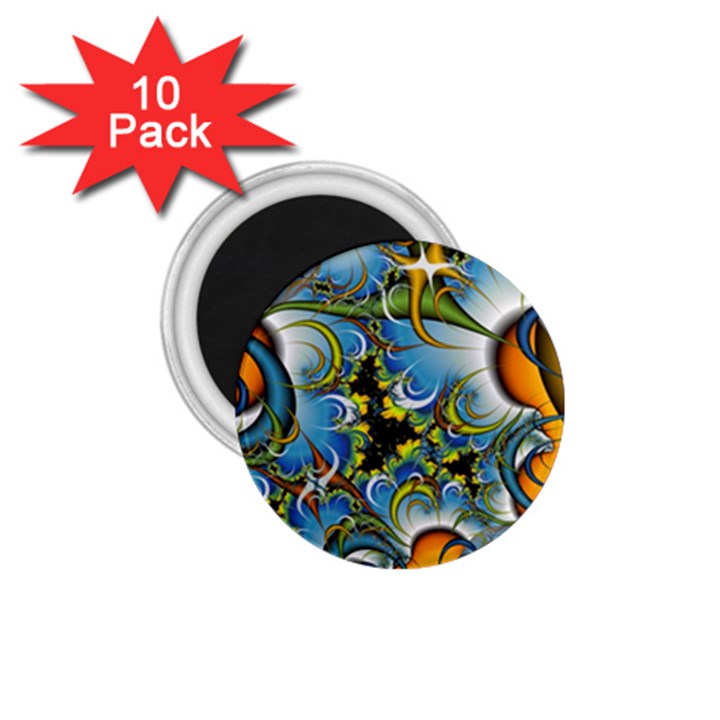 High Detailed Fractal Image Background With Abstract Streak Shape 1.75  Magnets (10 pack) 