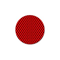 Polka Dot Black Red Hole Backgrounds Golf Ball Marker (4 Pack) by Mariart