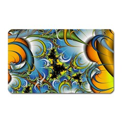 High Detailed Fractal Image Background With Abstract Streak Shape Magnet (rectangular) by Simbadda