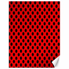 Polka Dot Black Red Hole Backgrounds Canvas 12  X 16   by Mariart