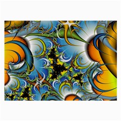 High Detailed Fractal Image Background With Abstract Streak Shape Large Glasses Cloth (2-side) by Simbadda