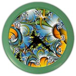 High Detailed Fractal Image Background With Abstract Streak Shape Color Wall Clocks Front