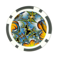 High Detailed Fractal Image Background With Abstract Streak Shape Poker Chip Card Guard by Simbadda