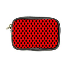 Polka Dot Black Red Hole Backgrounds Coin Purse by Mariart