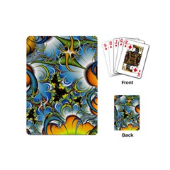 High Detailed Fractal Image Background With Abstract Streak Shape Playing Cards (mini)  by Simbadda