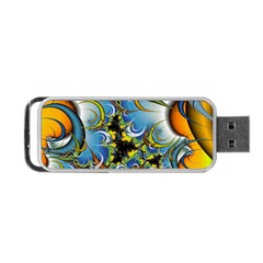 High Detailed Fractal Image Background With Abstract Streak Shape Portable Usb Flash (one Side) by Simbadda