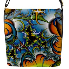 High Detailed Fractal Image Background With Abstract Streak Shape Flap Messenger Bag (s) by Simbadda