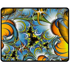 High Detailed Fractal Image Background With Abstract Streak Shape Double Sided Fleece Blanket (medium)  by Simbadda