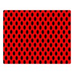 Polka Dot Black Red Hole Backgrounds Double Sided Flano Blanket (Large)  80 x60  Blanket Front