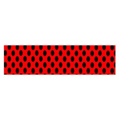 Polka Dot Black Red Hole Backgrounds Satin Scarf (oblong) by Mariart