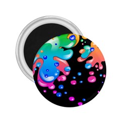 Neon Paint Splatter Background Club 2 25  Magnets by Mariart