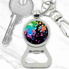 Neon Paint Splatter Background Club Button Necklaces by Mariart