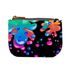 Neon Paint Splatter Background Club Mini Coin Purses by Mariart