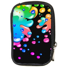 Neon Paint Splatter Background Club Compact Camera Cases by Mariart