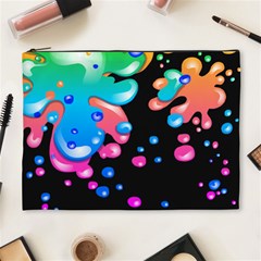 Neon Paint Splatter Background Club Cosmetic Bag (xl) by Mariart