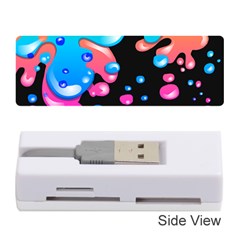 Neon Paint Splatter Background Club Memory Card Reader (stick)  by Mariart