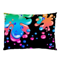 Neon Paint Splatter Background Club Pillow Case (two Sides) by Mariart