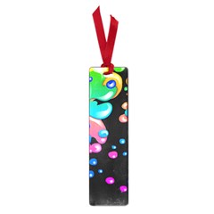 Neon Paint Splatter Background Club Small Book Marks by Mariart