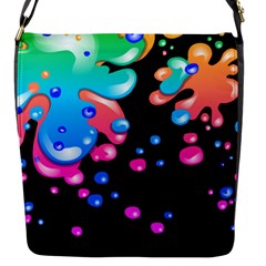 Neon Paint Splatter Background Club Flap Messenger Bag (s) by Mariart