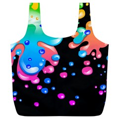 Neon Paint Splatter Background Club Full Print Recycle Bags (l)  by Mariart