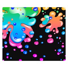 Neon Paint Splatter Background Club Double Sided Flano Blanket (small)  by Mariart