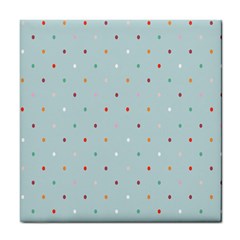 Polka Dot Flooring Blue Orange Blur Spot Tile Coasters by Mariart