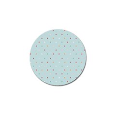 Polka Dot Flooring Blue Orange Blur Spot Golf Ball Marker by Mariart