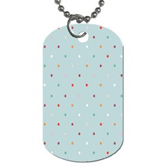 Polka Dot Flooring Blue Orange Blur Spot Dog Tag (two Sides) by Mariart