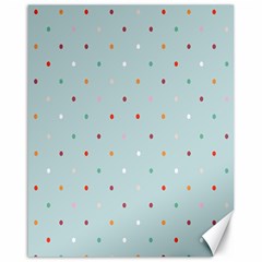 Polka Dot Flooring Blue Orange Blur Spot Canvas 16  X 20   by Mariart