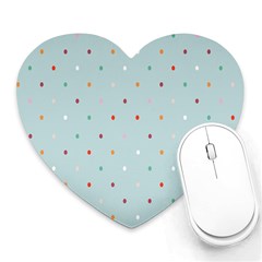 Polka Dot Flooring Blue Orange Blur Spot Heart Mousepads by Mariart