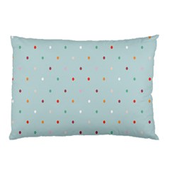 Polka Dot Flooring Blue Orange Blur Spot Pillow Case by Mariart