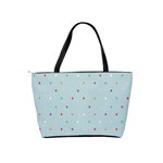 Polka Dot Flooring Blue Orange Blur Spot Shoulder Handbags Back