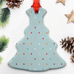 Polka Dot Flooring Blue Orange Blur Spot Ornament (christmas Tree)  by Mariart