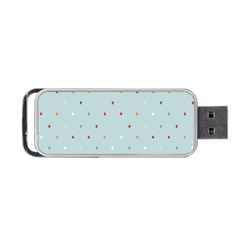 Polka Dot Flooring Blue Orange Blur Spot Portable Usb Flash (two Sides) by Mariart