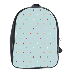 Polka Dot Flooring Blue Orange Blur Spot School Bags (xl)  by Mariart