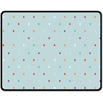 Polka Dot Flooring Blue Orange Blur Spot Double Sided Fleece Blanket (Medium)  58.8 x47.4  Blanket Front