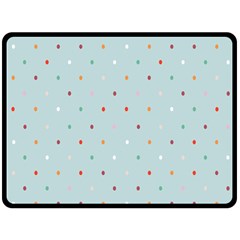 Polka Dot Flooring Blue Orange Blur Spot Double Sided Fleece Blanket (large)  by Mariart