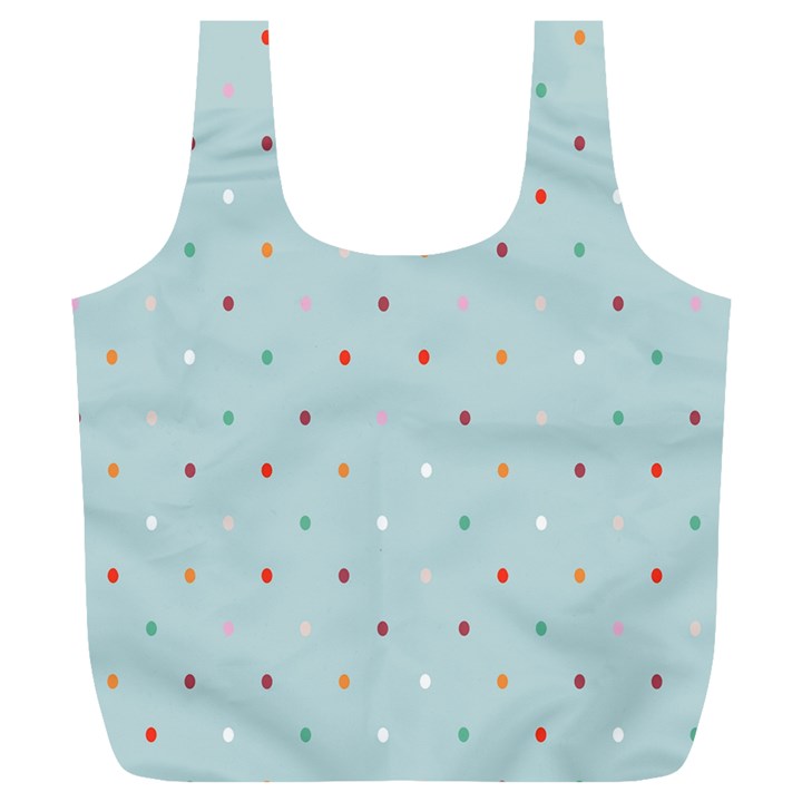 Polka Dot Flooring Blue Orange Blur Spot Full Print Recycle Bags (L) 