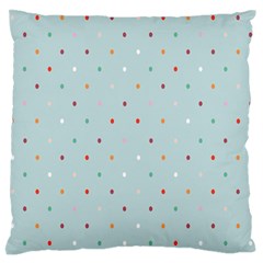 Polka Dot Flooring Blue Orange Blur Spot Large Flano Cushion Case (two Sides) by Mariart