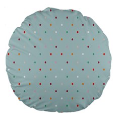 Polka Dot Flooring Blue Orange Blur Spot Large 18  Premium Flano Round Cushions by Mariart