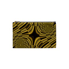 Fractal Golden River Cosmetic Bag (small)  by Simbadda