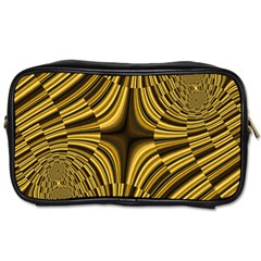 Fractal Golden River Toiletries Bags 2-side by Simbadda