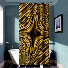 Fractal Golden River Shower Curtain 36  X 72  (stall)  by Simbadda