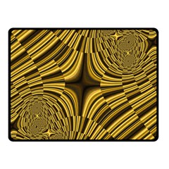 Fractal Golden River Double Sided Fleece Blanket (small) 