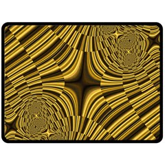 Fractal Golden River Double Sided Fleece Blanket (large) 