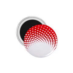 Polka Dot Circle Hole Red White 1 75  Magnets