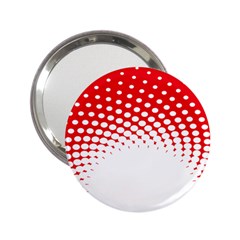 Polka Dot Circle Hole Red White 2 25  Handbag Mirrors by Mariart