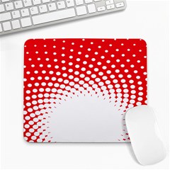 Polka Dot Circle Hole Red White Large Mousepads by Mariart