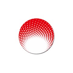 Polka Dot Circle Hole Red White Golf Ball Marker by Mariart